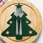 Christmas table decoration - cutlery holder